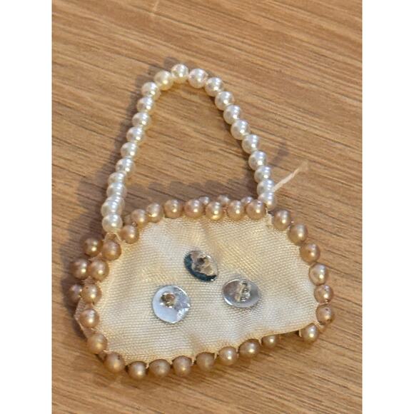 VTG Tammy Doll IDEAL 1960s Pearl Necklace accessories Marked Japan Purse VHTF - Picture 2 of 8